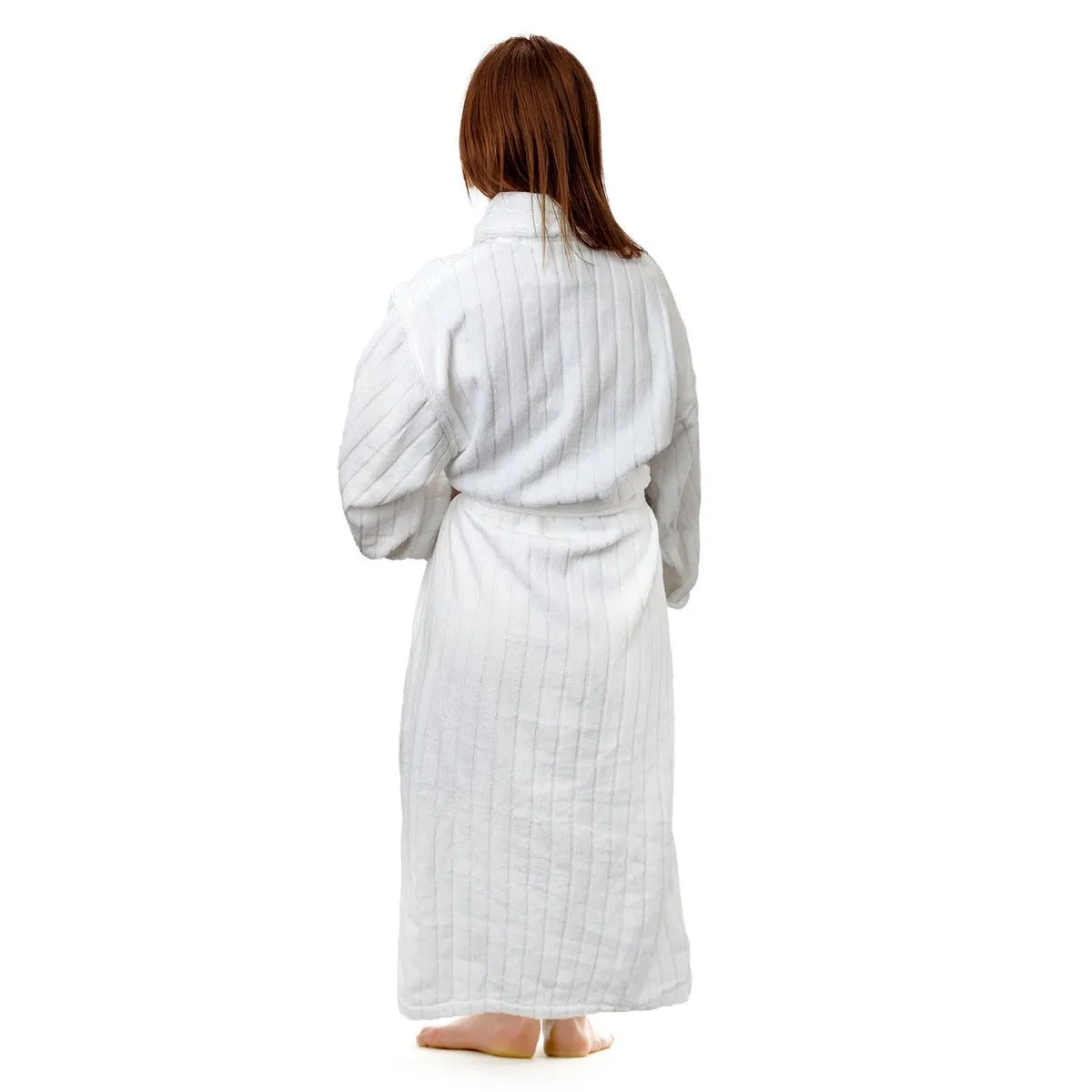 Pillowtex Hotel Robe | 100% Combed Cotton Velour Bathrobe