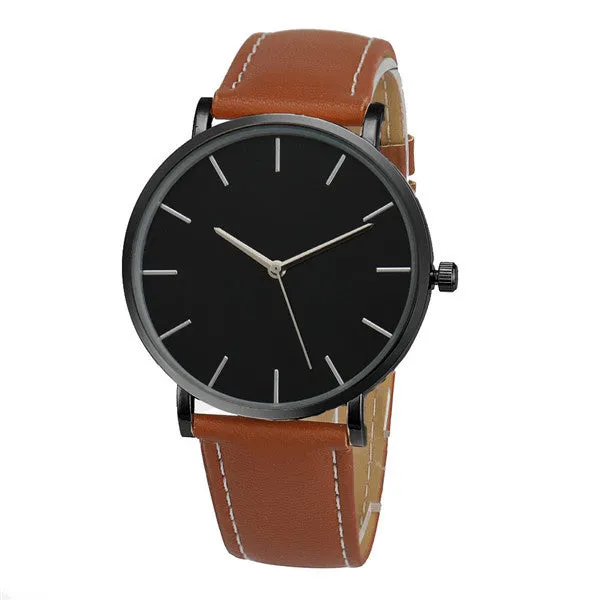 Relogio Masculino Quartz Watch Men Women Famous Brand Gold Leather Band Wrist Watches Luxury Brand casual clock saat erkekler