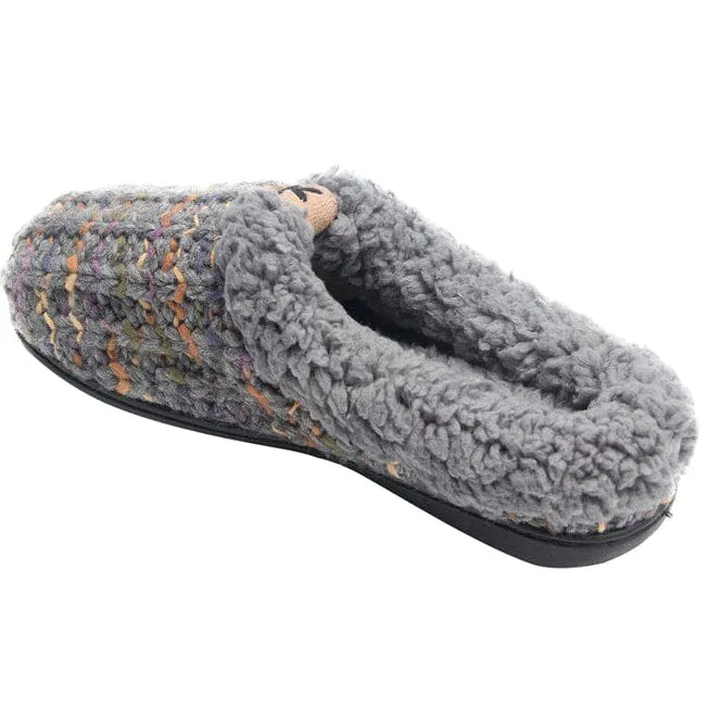 Roxoni Women's Slippers Tight Knit Clog With Fleece Trim