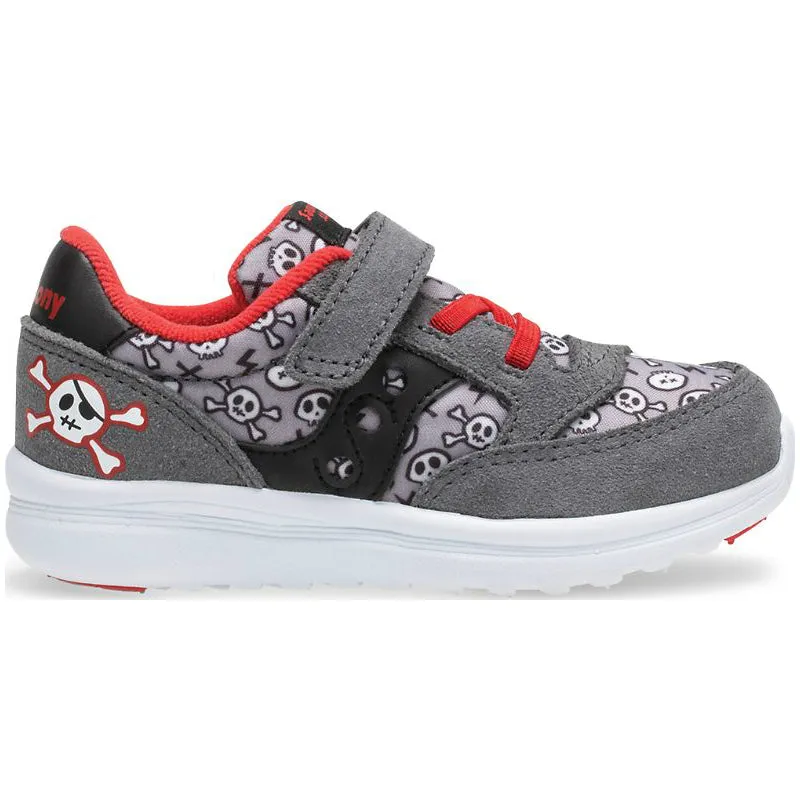 Saucony Grey/Pirate Red Baby Jazz Lite Baby/Toddler Sneaker