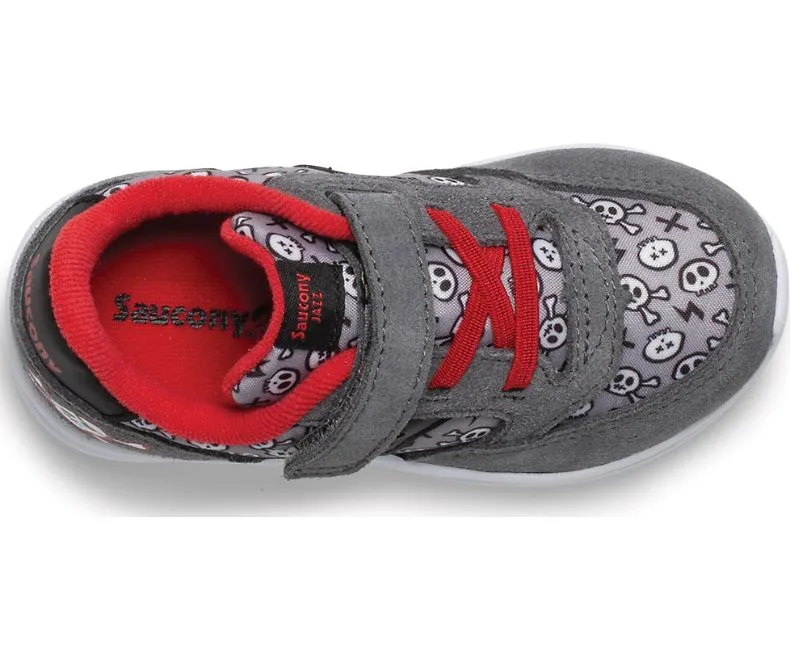 Saucony Grey/Pirate Red Baby Jazz Lite Baby/Toddler Sneaker