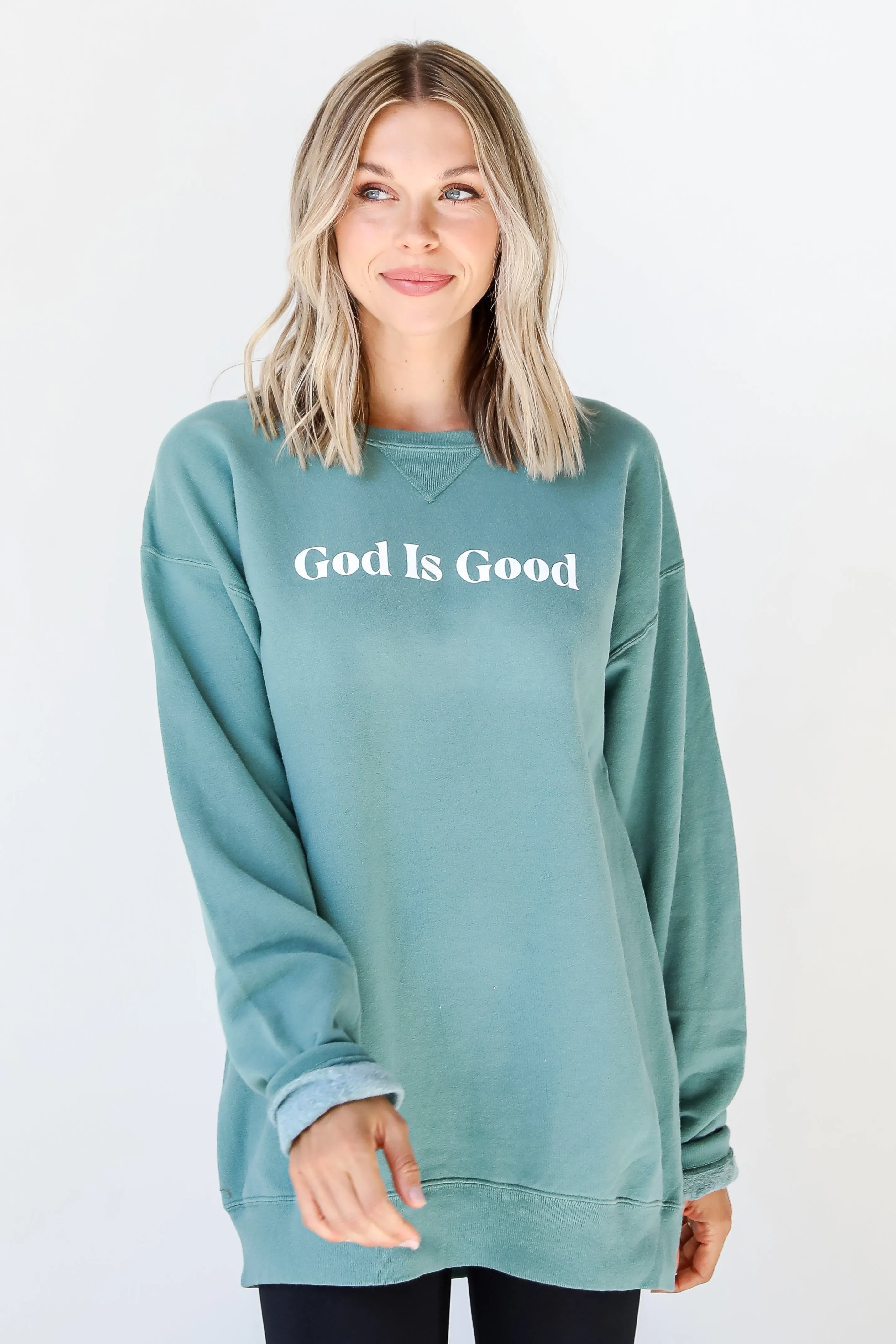 Seafoam God Is Good Sweatshirt