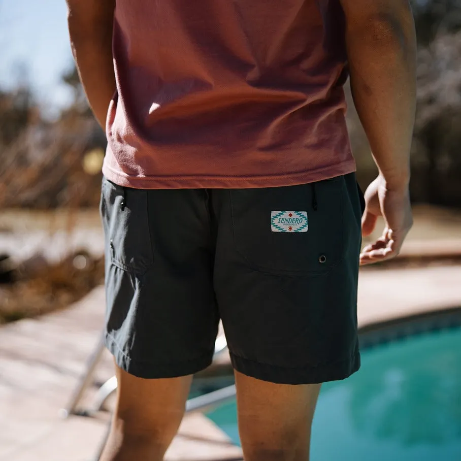 Sendero Provisions Bajada Hybrid Short in Slate Gray