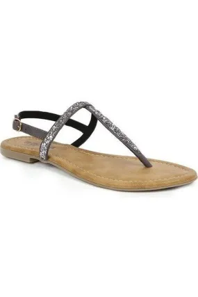 SOLES Shimmering Metallic Gunmetal Flats - Sparkle with Every Step