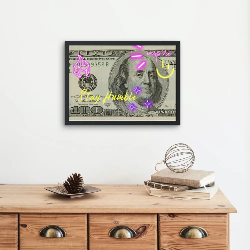 Stay Humble Graffiti Money Poster INSTANT DOWNLOAD Art Print, Urban Decor, Hypebeast, Horizontal Wall Art, Graffiti Wall Art