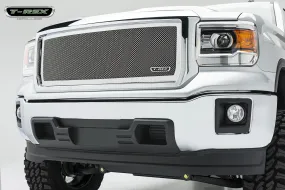 T-REX Upper Class Series, 1 Piece Insert Grilles - Polished - Requires Drilling or Cutting - 2014-2015 GMC 1500