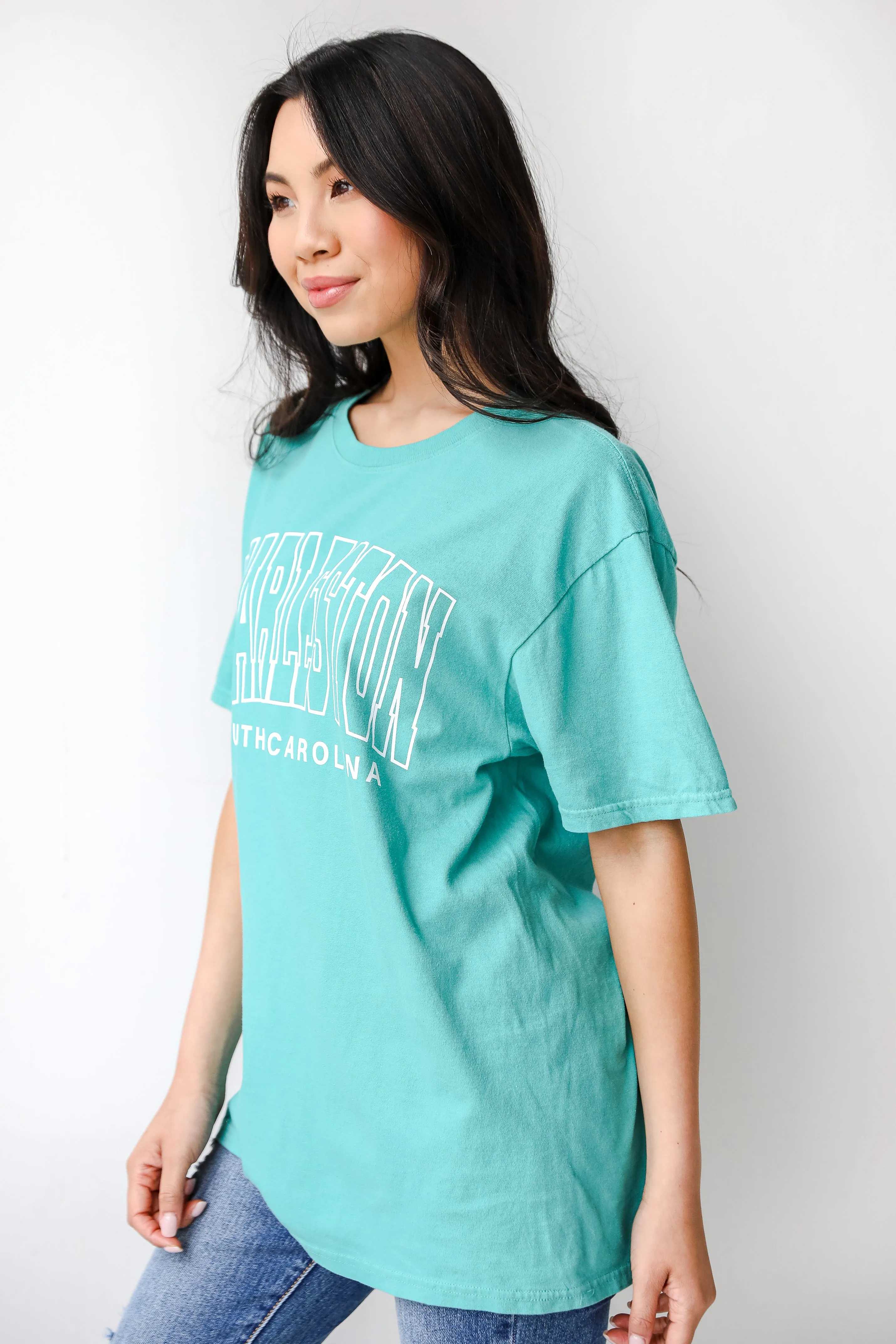 Teal Charleston South Carolina Tee