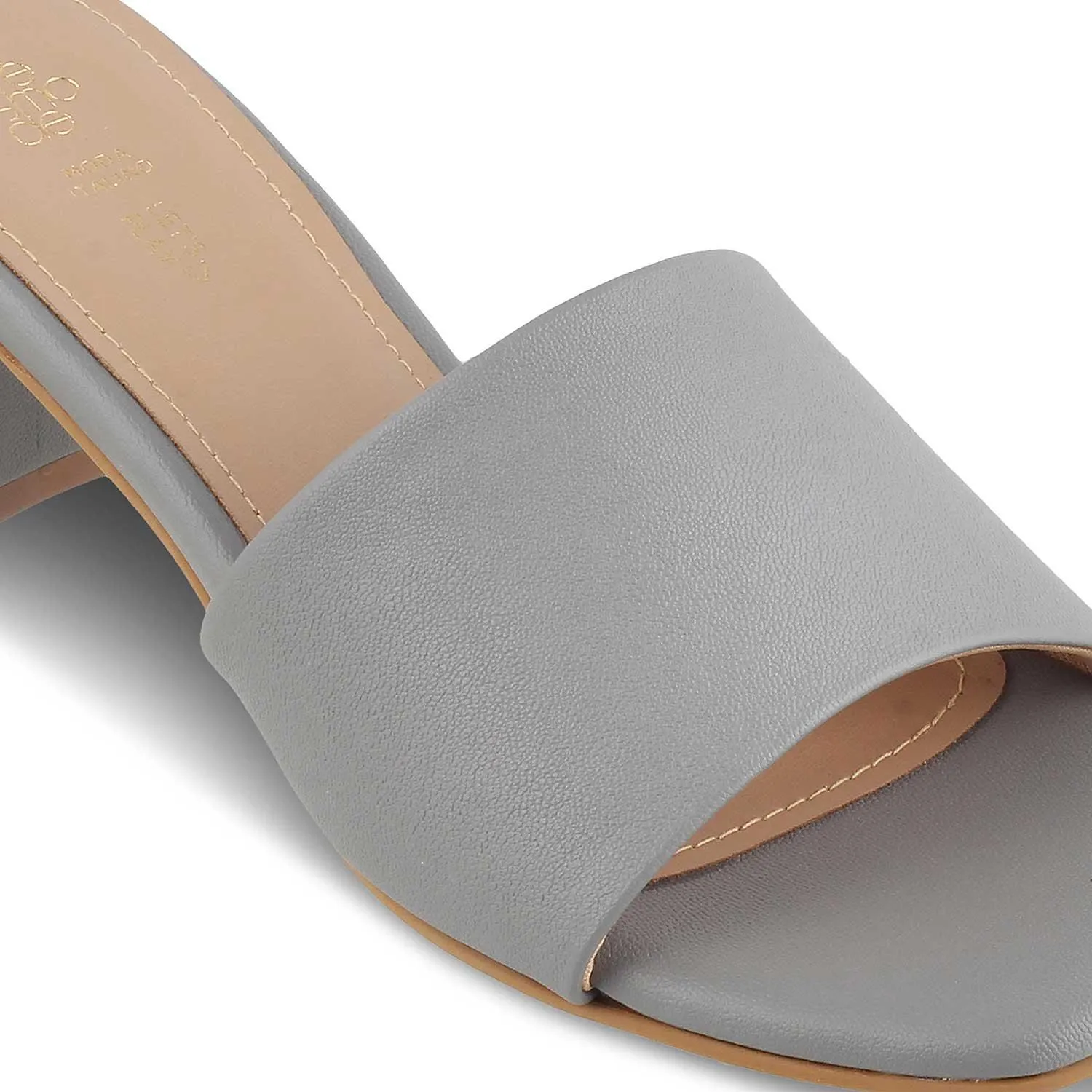 The Barie Grey Women's Casual Block Heel Sandals Tresmode