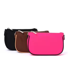 The "URBAN POCHETTE" Nylon and leather Pouch - 3 colors