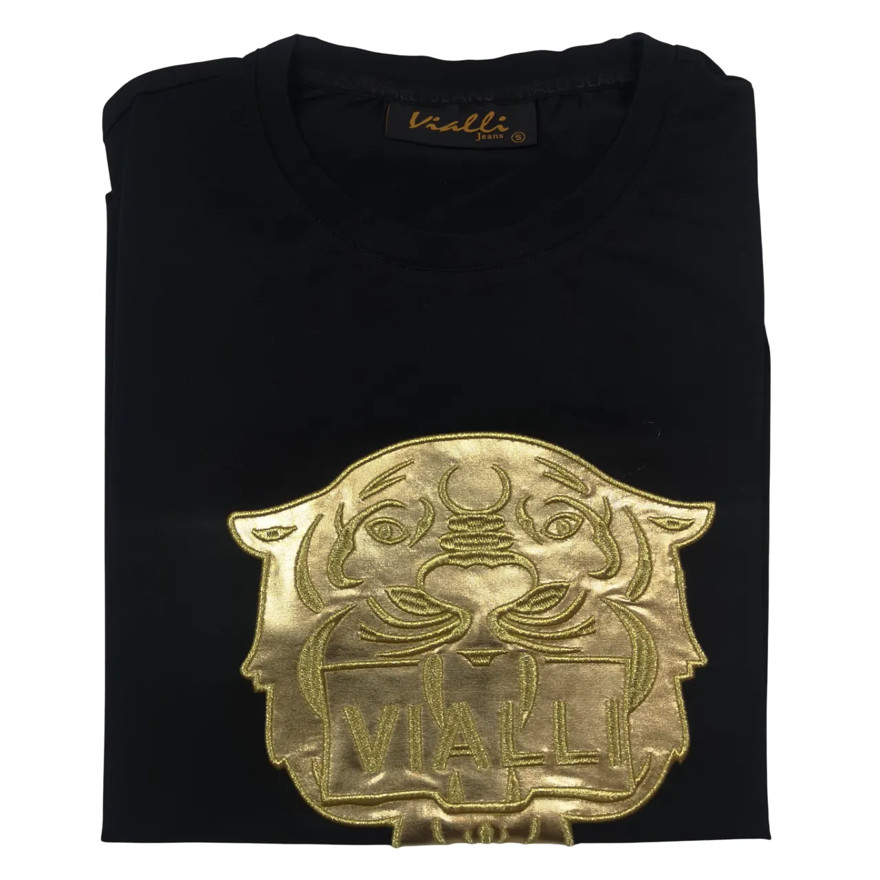 Vialli Bowa Gold Tiger Black  T-Shirt