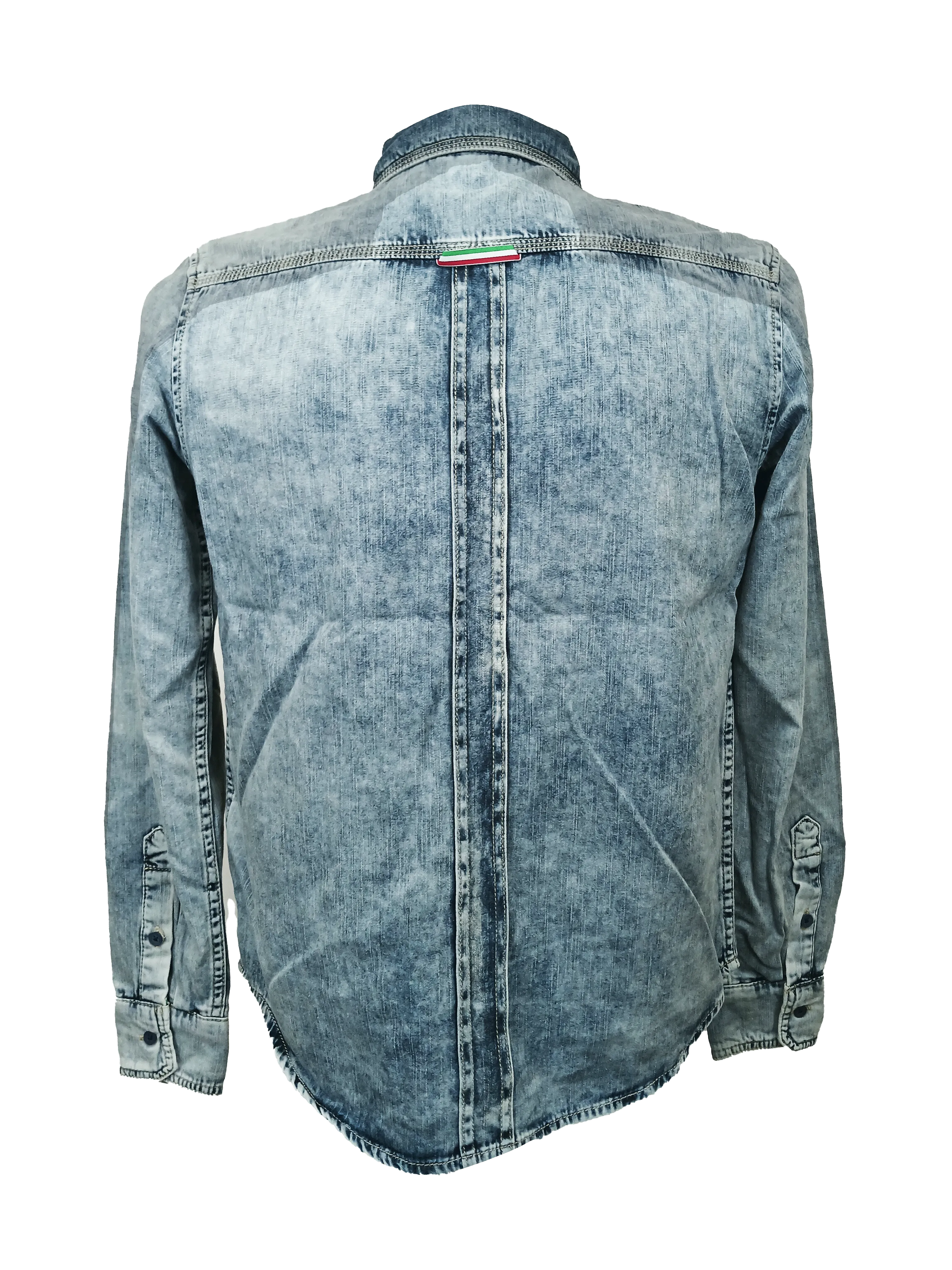 Vialli Bublioni Italia Denim Blue Shirt