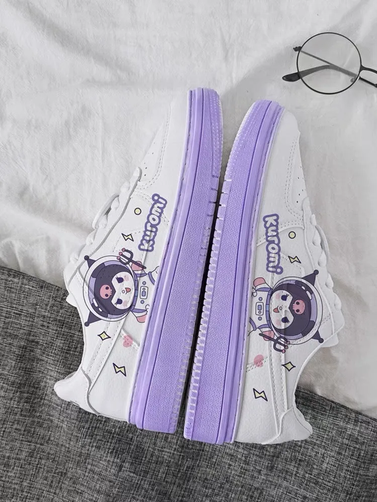 Warrior x Kuromi Inspired Purple Bottom Low-Top Sneakers Trainers Runners