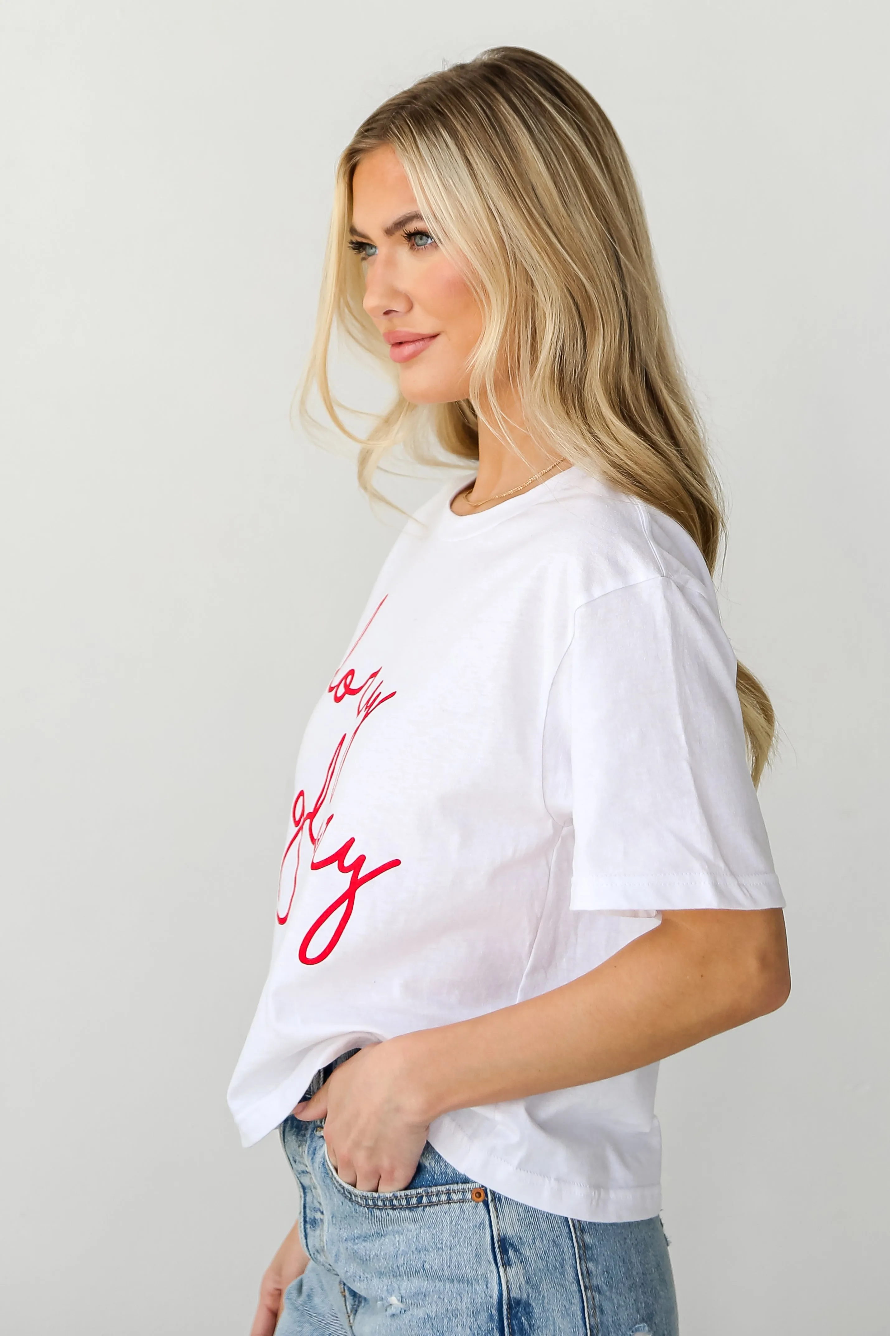 White Glory Glory Cropped Tee