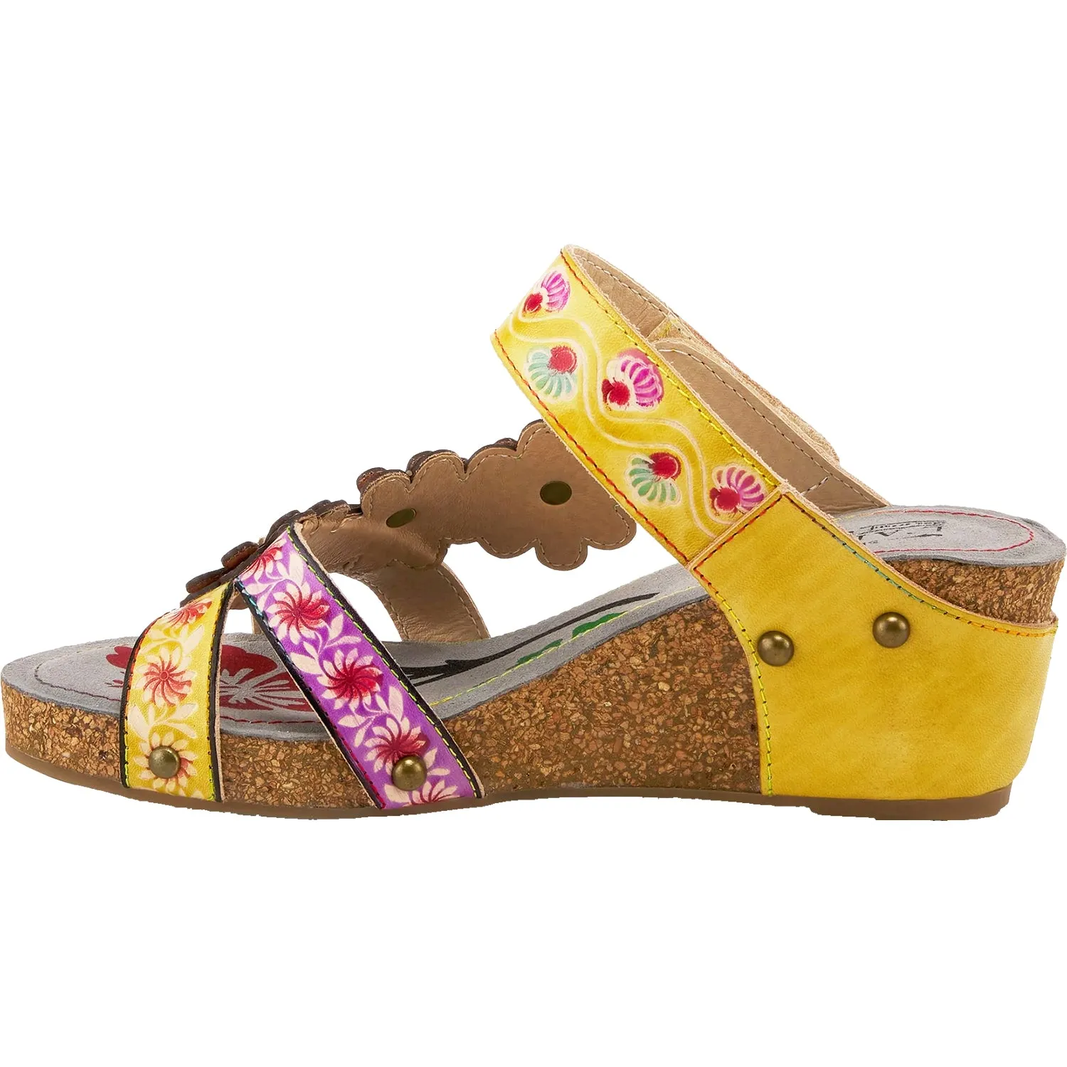 Women's L'Artiste by Spring Step Delight Yellow Multi Leather