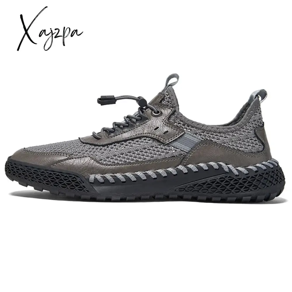 Xajzpa - Summer Men's Casual Shoes Breathable Outdoor Mountain Chaussure Hommes Fashion Platform Shoes Men Leisure Flats