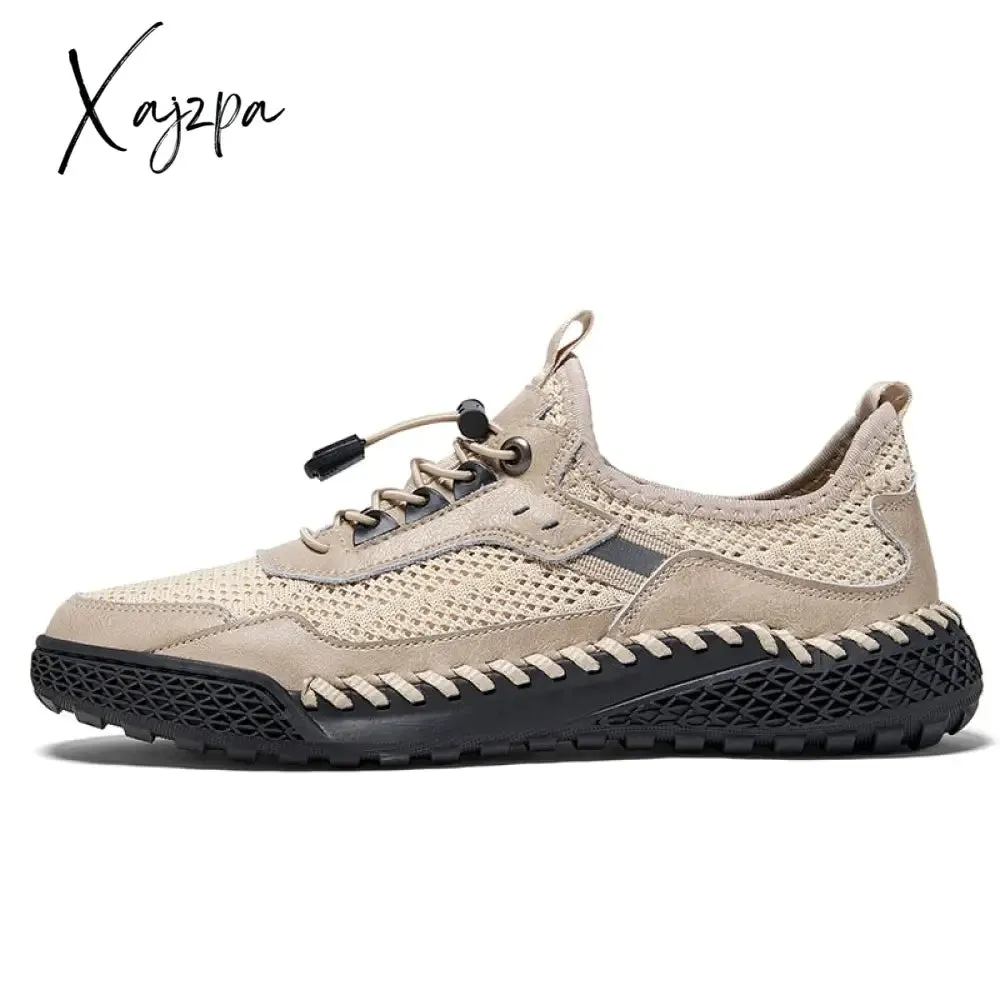 Xajzpa - Summer Men's Casual Shoes Breathable Outdoor Mountain Chaussure Hommes Fashion Platform Shoes Men Leisure Flats