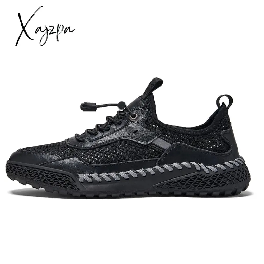 Xajzpa - Summer Men's Casual Shoes Breathable Outdoor Mountain Chaussure Hommes Fashion Platform Shoes Men Leisure Flats